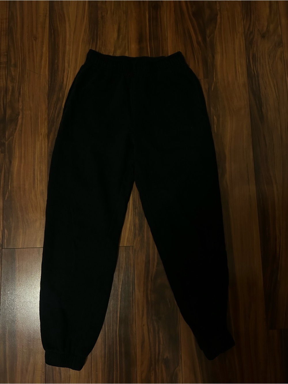 Classic Black Elastic Waist Sweatpants